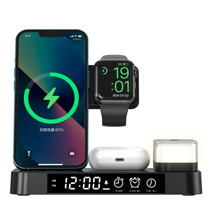 New three-in-one wireless charger multi-function clock 25W wireless charging suitable fast charging