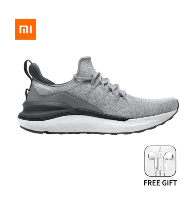 Original Xiaomi Mijia Sneakers 4 Men&#039;s Running Shoes Outdoor Sports Uni-moulding 4D Fishbone Lock System Knitting Upper Men Gift