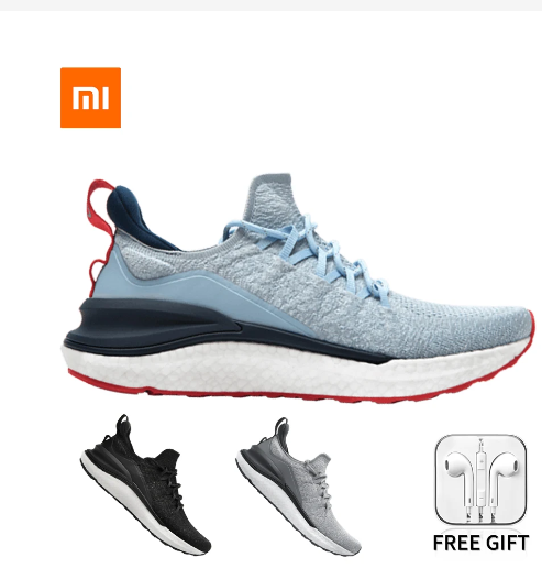 Original Xiaomi Mijia Sneakers 4 Men&#039;s Outdoor Sports Uni-moulding 4D Fishbone Lock System Knitting Upper Running Shoes Men Gift