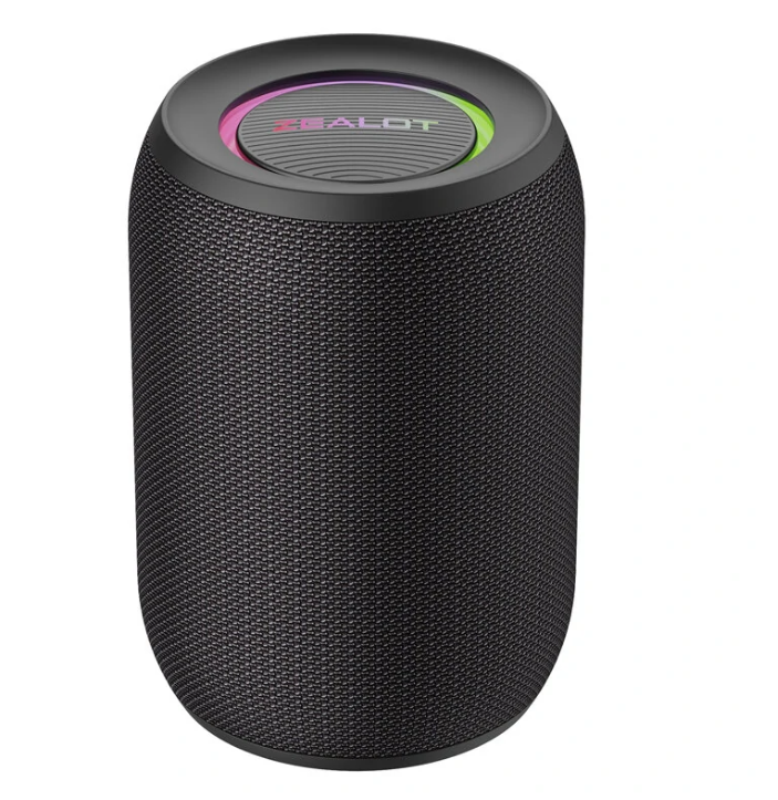 ZEALOT S32pro bluetooth 5.2 Speaker 57mm Loudspeaker 360° Surround Stereo HiFi Bass Sound RGB Light TWS 3000mAh Outdoors Portable Speaker - Black