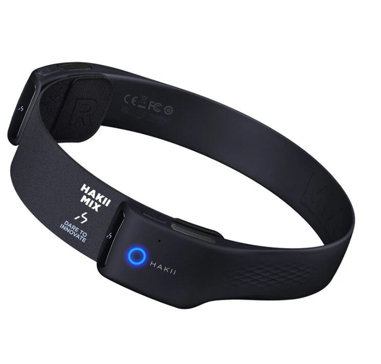 HAKII MIX Wearable Sport Headphone bluetooth Earphone Innovative Design Dual Noise Cancelling Mic 8h Battery Life Open Ear Smart Headband - Black