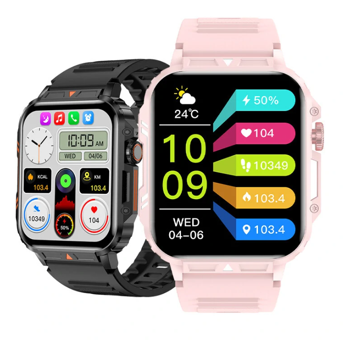 L81 1.95inch HD Screen bluetooth Call Heart Rate Blood Pressure Blood Oxygen Monitor Sleep Monitoring Women&#039;s Health Respiratory Training Multi-s