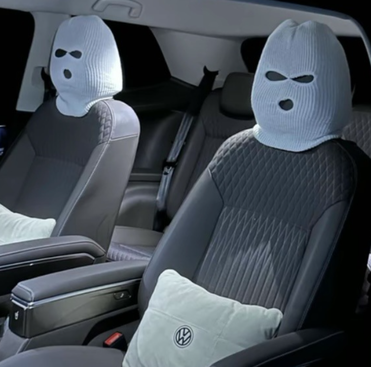 Car seat headcover personalized funny hat