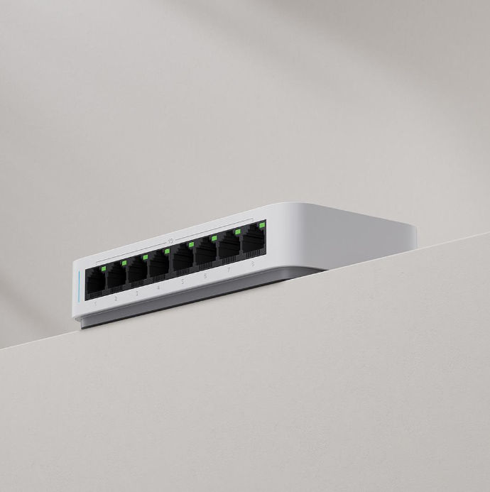 New Xiaomi Gigabit Ethernet Switch Network Switch 8 Ports 10/100/1000Mbps Ethernet High Performance Internet Splitter 16Gbps - CN version