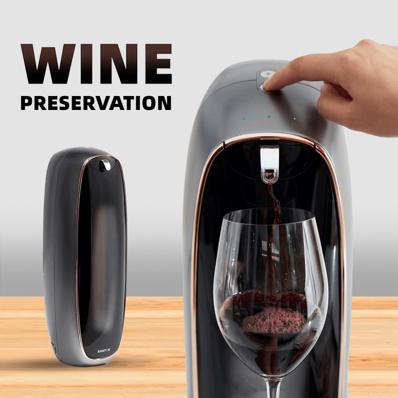 10-word title: SANTUS Lite: Black Tech Wine Preservation for Red &amp; White