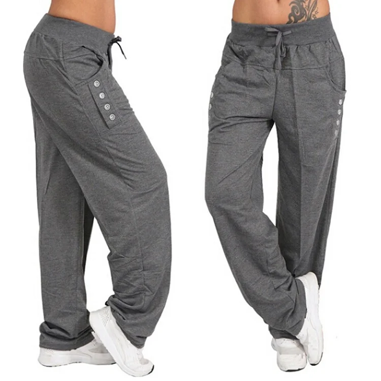 Wisherryy Spring Autumn Loose Casual Pants