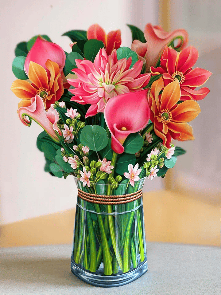 Floral Pop Up Card - 3 for Free Shipping
