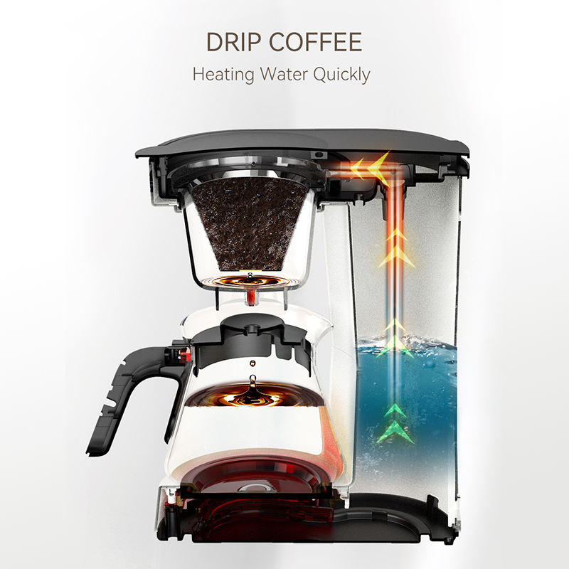 HiBREW 3-in-1 Glass Teapot Coffee Maker: America&#039;s Finest Brewing Solution