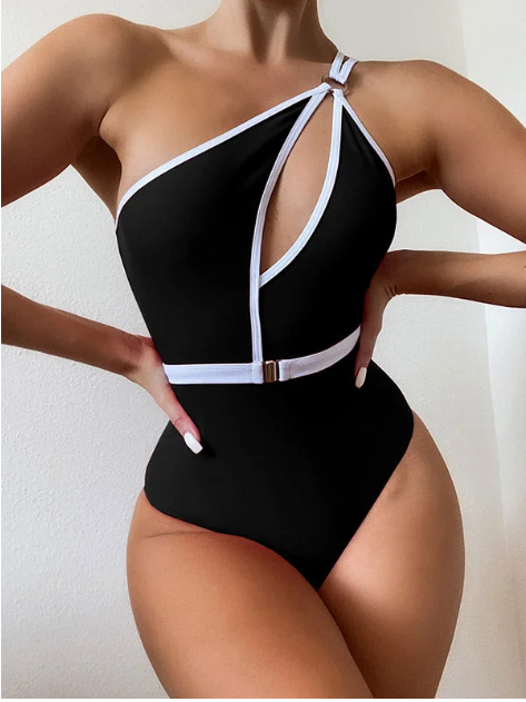 One-Shoulder Backless Hollow Sexy Swimwear