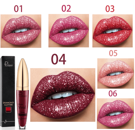 Waterproof Diamond Lip Gloss goes from Matte to Glitter