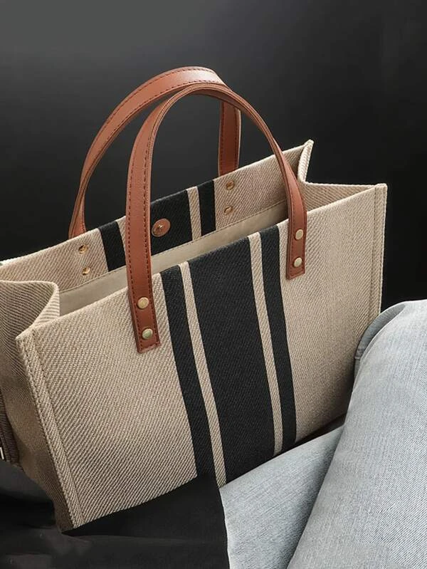 Simple Large-capacity Handbag, Portable Casual Storage Tote Bag, Multifunctional Shopping Satchel Bag
