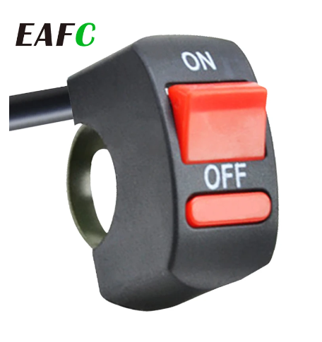 Motorcycle ON/OFF Button Connector Push Button Switch Motorcycle Handlebar Switches for Moto Motor ATV Bike DC12V/10A