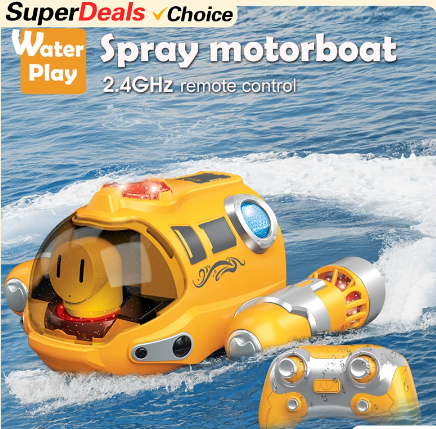2.4GHz Waterproof RC Steamboat: Ideal Toy for Kids&#039; Fun!