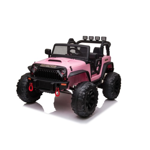 JEEP Double Drive Children Ride- on Car With 40W*2 12V9AH*1 Battery,Parent Remote Control ,Electron assisted steering wheel， Foot Pedal ，Led lights,mu