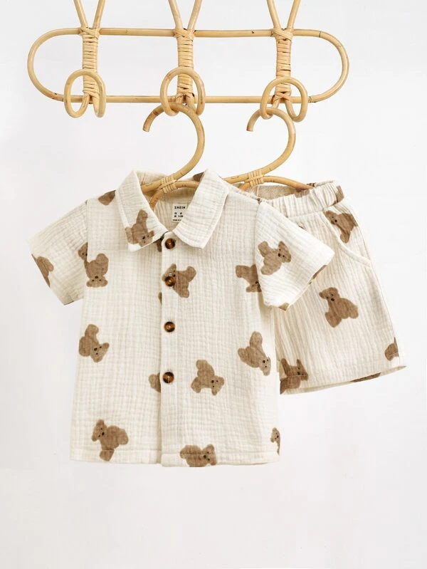 Baby Cartoon Graphic Shirt &amp; Shorts