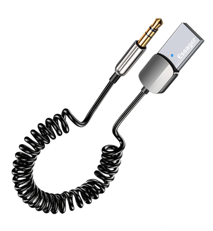EssagerBluetooth Aux Adapter Wireless Car Bluetooth Receiver USB to 3.5mm Jack Audio Music Mic Handsfree Adapter for Car Speaker
