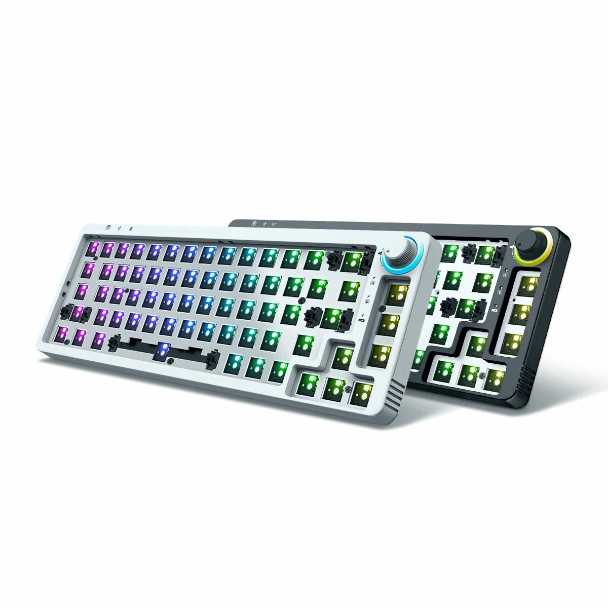 Black Customized RGB Keyboard Kit with Hot Swappable keys