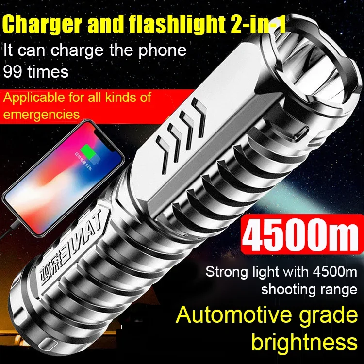 (Last Day 50% OFF)Multifunctional Rechargeable Flashlight Buy 2 items and save 10% off &amp; Free Shipping