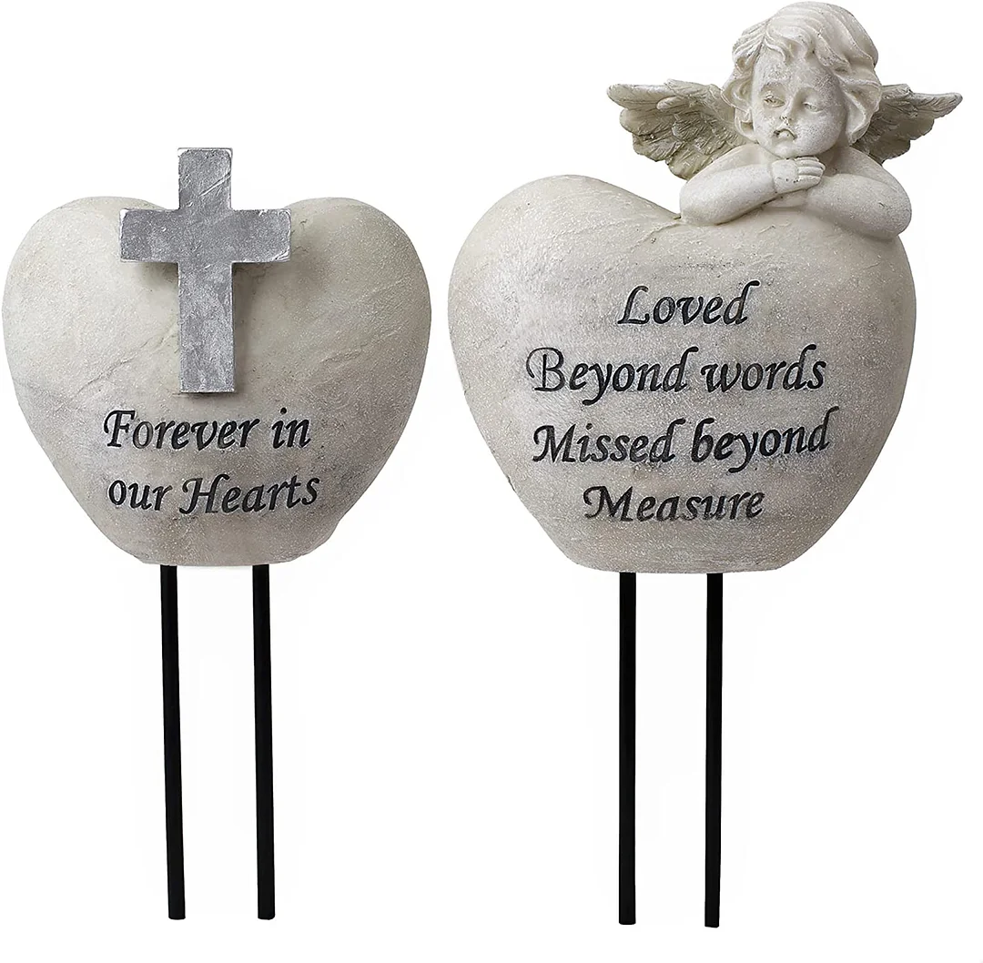 Grave Decorations: Angel and Cross Vases for Cemetery Remembrance