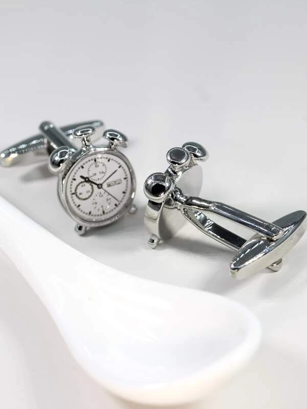 Men Clock Design Cufflink