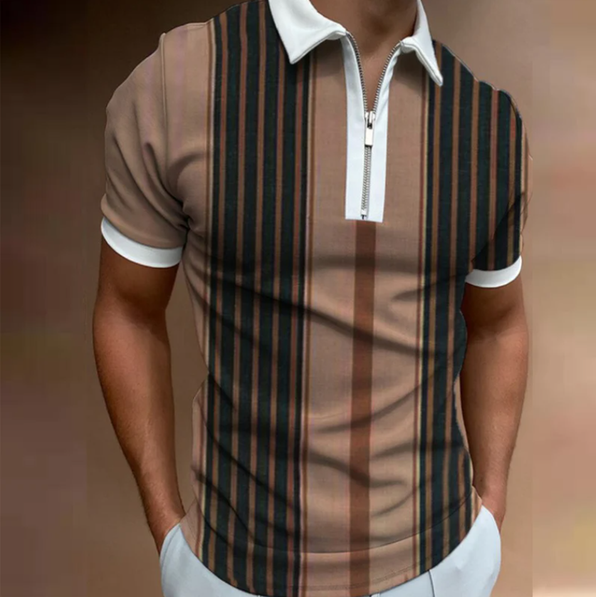 Men&#039;s Printed Casual Short-Sleeved POLO Shirt
