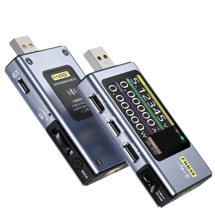 FNIRSI-FNB58 USB voltage and current meter Type-C multifunctional fast charging tester QC/PD decoy