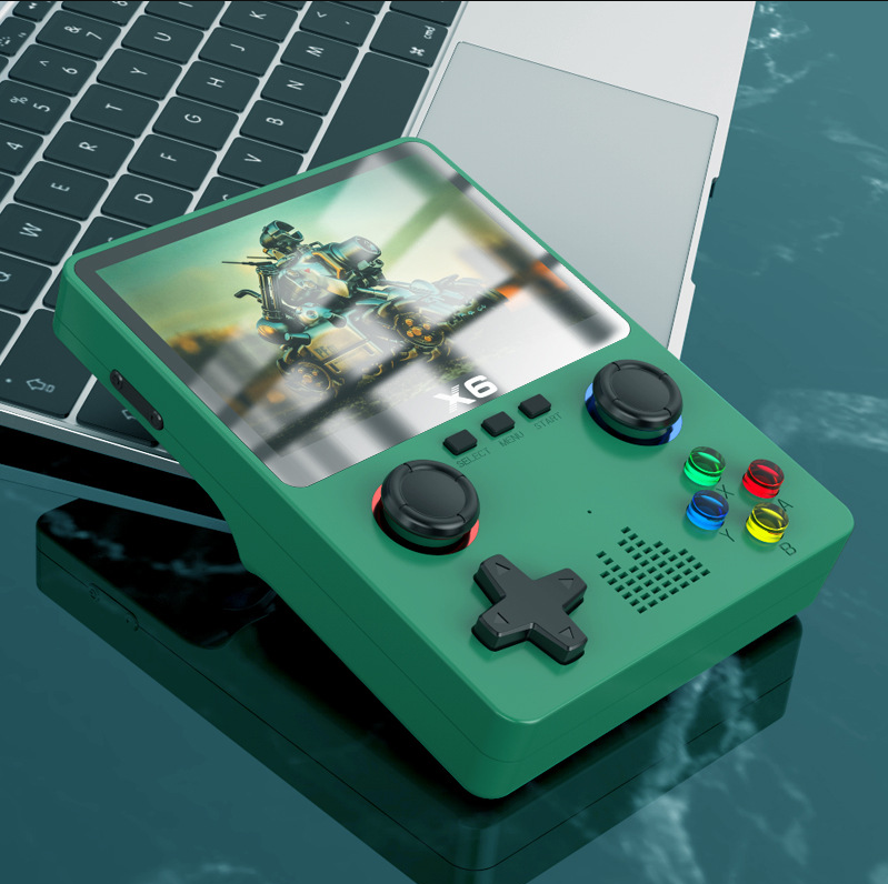 2023 new X6 game machine HD PSP handheld game machine dual joystick GBA arcade simulator two people playing against