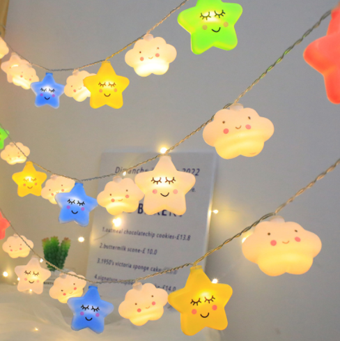Rocket astronaut children&#039;s room decorative light string