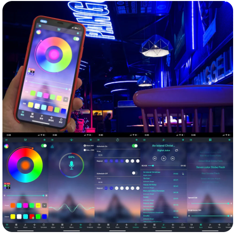 44 key wireless controller RGB light bar remote control