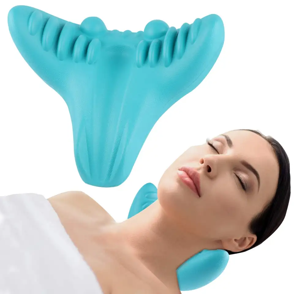 C style headrest massage Neck Shoulder Relaxer Cervical Massage Pillow Spine correction