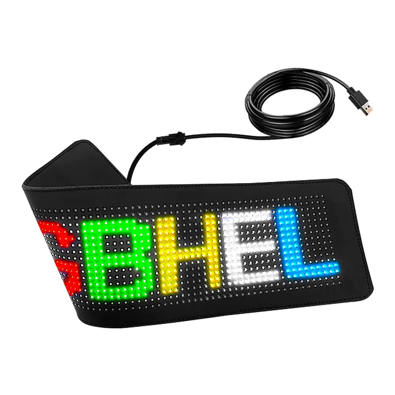 Flexible display LED soft screen APP Bluetooth car led advertising screen