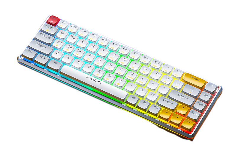 AULA Dwarf Axis - Green Axis Wireless Bluetooth Tri-Mode Mechanical Keyboard 2.4G Tablet RGB Office Public Gaming Keyboard