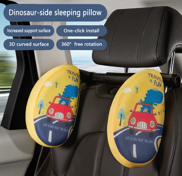 Car headrest neck pillow memory foam car cushion cross-border explosive cartoon children sleeping talisman car supplies