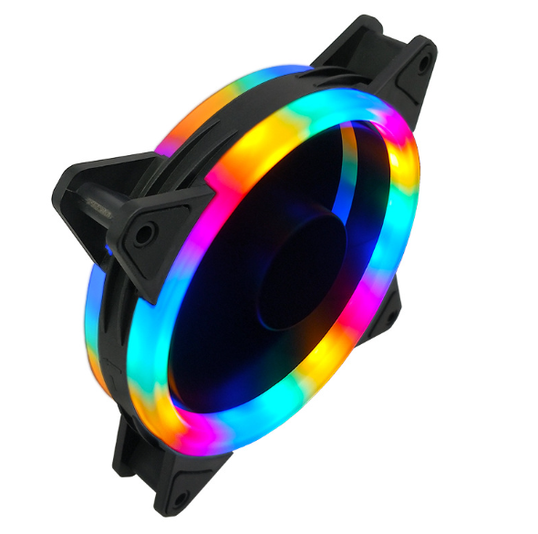 Cool Moon Dual Aperture Fan 12cm Case Fan Aurora Eclipse Mute Desktop PC Hosting Case Fans