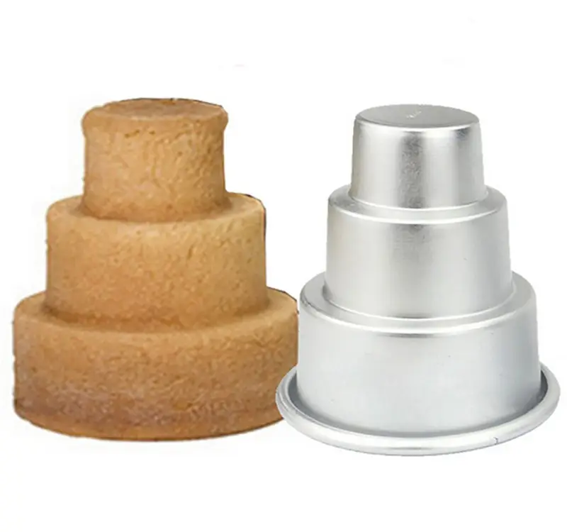 Mini 3 Tier Cake Pan Home Birthday DIY Pudding Cupcake Mould Aluminium Alloy Cookie Chocolate Baking Mold