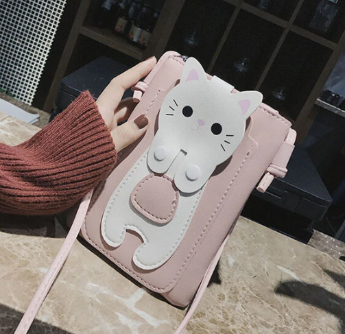 Cartoon Cat  Phone Bag Shoulder Bag Crossbody Bags Hang Bag