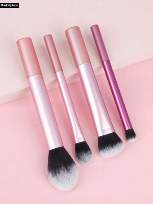 Multifunctional Makeup Brush Set, 4pcs Synthetic Reusable Makeup Brush
