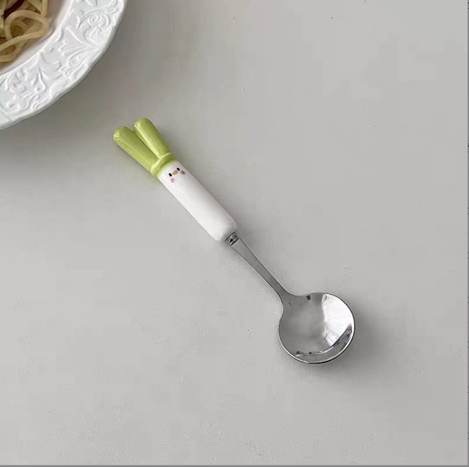 Spring onion spoon fork chopsticks stainless steel