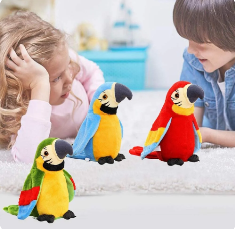 Cute Talking &amp; Waving Wings Parrot Toy