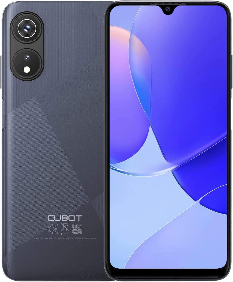 CUBOT P60 Cell Phone Cheap, 6GB+128GB Expandable Android 12 Octa Core Smartphone, 6.52 Inch HD+, 5000mAh Battery, 20MP+8MP Dual SIM 4G Cell Phones, Fa