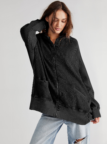 Cardigan zipper hoodie cross-border explosion home wear women&#039;s hoodie long coat