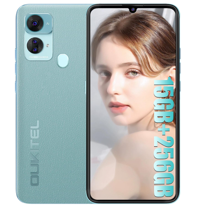 OUKITEL C33 Unlocked Cell Phone(2023), 8GB/15GB + 256GB(2TB Expandable) Android 13 Smartphone with 6.8 Inch Display 50MP, Octa-Core 4G Triple SIM Unlo