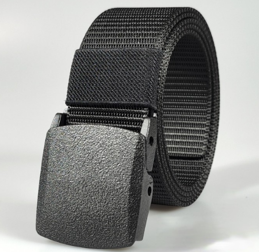 Smooth Buckle Nylon Tactical Belt Men&#039;s Outdoor Sports Labour Metal Free Canvas Military Training Belt