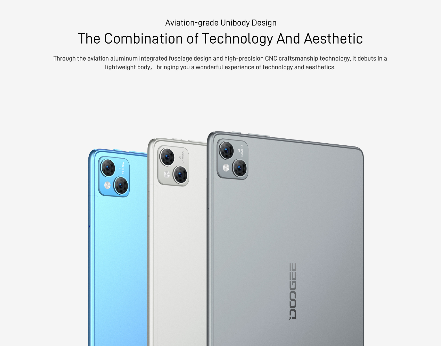 DOOGEE T10 UNISOC T606 Octa Core 8GB+7GB Extended RAM 128GB ROM 4G LTE Widevine L1 TÜV Rheinland Certified Android 12 Tablet - Grey Non EU Version