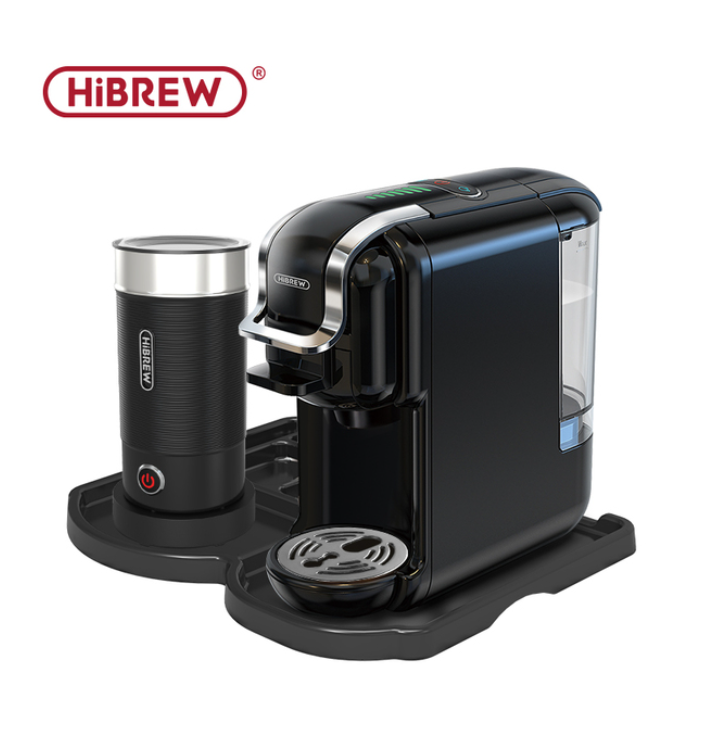 HiBREW H2B Multiple Capsule Coffee Machine, Hot/Cold Dolce Gusto Milk Nespresso Capsule ESE Pod Ground Coffee Cafeteria 19Bar 5 in 1