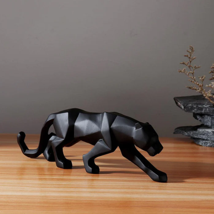 MATTE PANTHER SCULPTURE