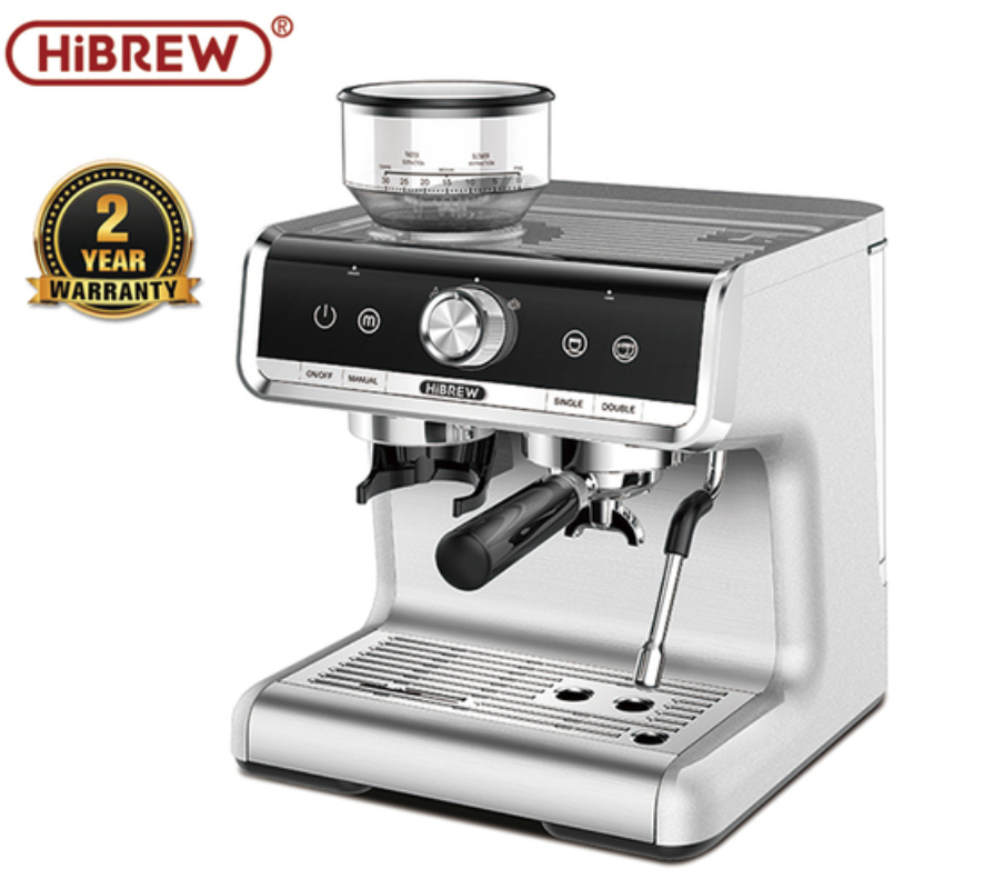 HiBREW H7 Barista Pro 19Bar Bean to Espresso,Cafetera Commercial Level Coffee Machine with Full Kit for Cafe Hotel Restaurant H7