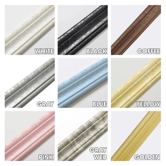 Self Adhesive 3D Wall Edging Strip(7.55ft), Buy 6 Get Extra 20% OFF &amp; Free Shipping