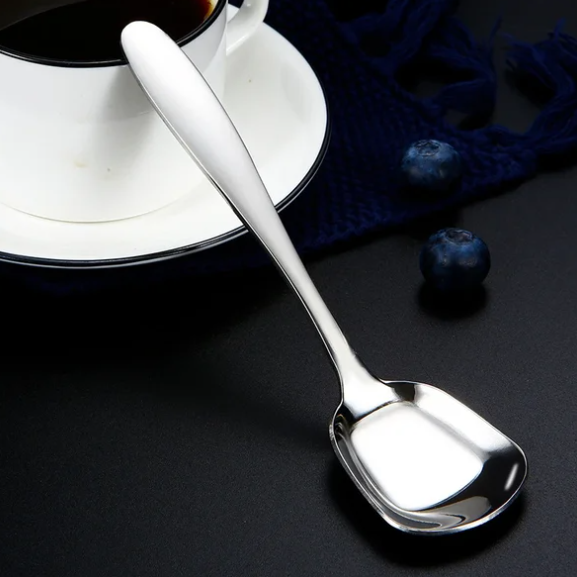 Square Head Stainless Steel Spoons--buy 5 get 5 free &amp; free shipping