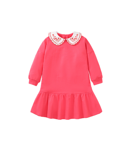 Little maven Europe and the United States children&#039;s dresses fall girls long-sleeved children&#039;s dress cotton embroidery girls skirt